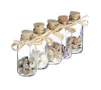 Relaxdays Decorative Seashell Bottles