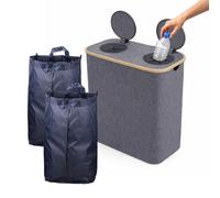 Relaxdays Deposit bottle recycling bin, 2 sections