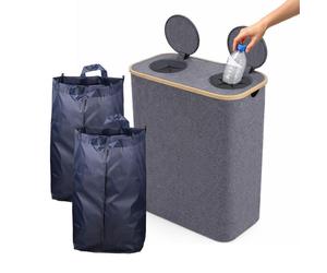 Relaxdays Deposit bottle recycling bin, 2 sections
