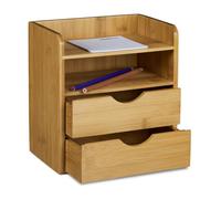 Relaxdays Desk organiser bamboo drawers