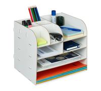Relaxdays Desk Organiser with 10 Compartments