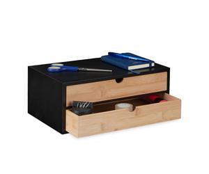 Relaxdays Desk Organiser with 2 Wide Drawers