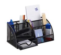Relaxdays 6-Compartment Metal Desk Organizer