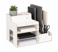 Relaxdays DIN A4 Document Holder Standing Organiser for Office White