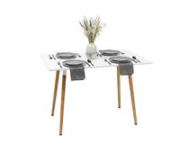 Relaxdays Dining table with bamboo legs