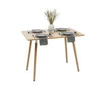 Relaxdays Dining table with bamboo legs