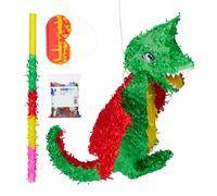 Relaxdays Dinosaur Piñata Set with Confetti