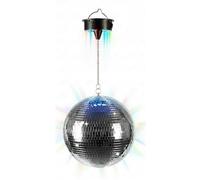 Relaxdays Disco Ball, rotating, Ø 40 cm, silver