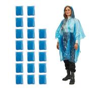 Relaxdays Disposable Rain Poncho, Set of 20