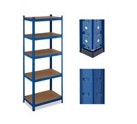 Relaxdays Dividable Heavy-Duty Garage Shelf, Blue
