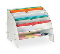 Relaxdays Document Holder 6 Compartments