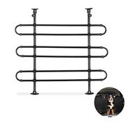 Relaxdays Dog Guard for Cars, to Clamp, Universal Safety Barrier, Adjustable Height & Width, Black