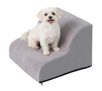 relaxdays Dog Stairs, non-slip, for Bed & Sofa, Dog Steps, 2 Steps | non-slip, for bed & sofa, with removable cover, dog steps
