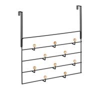 Relaxdays Door Coat Rack with 10 Hooks in Black
