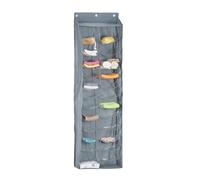 Relaxdays Door Organiser, with 26 Compartments, for Hanging, Bedroom & Bathroom, Wardrobe Storage, Grey/Transparent, Cotton, 160 x 54 x 14 cm