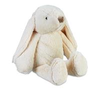 Relaxdays Door Stopper Bunny, Draft Protection, Slamming Brake for Children's Room, Filled with Sand, 22x21x24cm, Cream