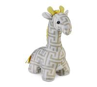 Relaxdays Doorstop Giraffe, Fabric & Sand, Draft Buffer for Floor, Indoor, HWD: 35 x 15 x 25 cm, Decorative, White/Beige, Polyester