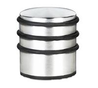 Relaxdays Door Stop, Luxury Doorstop, Extra-Tall 1.1 kg, 75 x 68 x 68 mm, Stainless Steel & Rubber, Silver