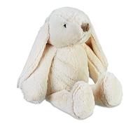 Relaxdays Door Stopper Bunny, Draft Protection, Slamming Brake for Children's Room, Filled with Sand, 22x21x24cm, Cream