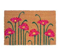 Relaxdays Doormat - Coconut & Poppy, 60x40 cm, non-slip, multicoloured