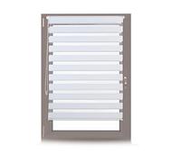 Relaxdays Double Blinds, Klemmfix without Drilling, Side-Pull Shades, Duo Roller Blinds for Windows, Fabric, 100x150 cm, White