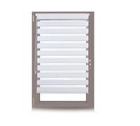 Relaxdays Double Blinds, Klemmfix without Drilling, Side-Pull Shades, Duo Roller Blinds for Windows, Fabric, 85x150 cm, White