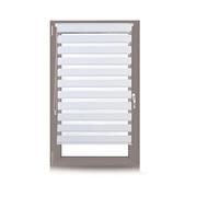Relaxdays Double Blinds, Klemmfix without Drilling, Side-Pull Shades, Duo Roller Blinds for Windows, Fabric, 80x150 cm, White