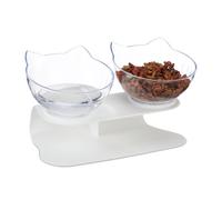 Relaxdays Double Cat Feeding Bowl