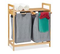 Relaxdays Double Laundry Basket with Shelf