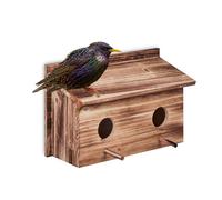 Relaxdays Double Nesting Box in Flamed Wood Look