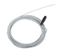 Relaxdays Drain Snake, 10m, Mechanical Pipe Cleaning Spiral Tool, Clog Remover Toilet, Tub & Sink, Ø 5mm, Iron, Silver