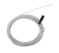 Relaxdays Drain Snake, 10m, Mechanical Pipe Cleaning Spiral Tool, Clog Remover Toilet, Tub & Sink, Ø 5mm, Iron, Silver