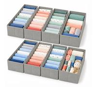 Relaxdays, drawer insert, set of 8, foldable with dividers, light grey | Organiser & inserts, paper