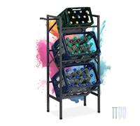 Relaxdays Drinks Crate Rack for 3 Crates