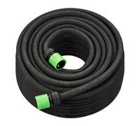 Relaxdays Drip Irrigation Hose, 50 m, Porous Tubing for Watering Flowerbeds and Hedges, Garden Soaker Hosepipe, Black, Rubber, Plastic, Brass