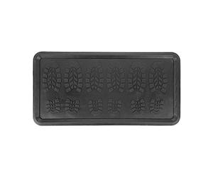 Relaxdays Drip, Rubber, Tray for Wet Shoes and Boots, High Edge, 80x40 cm, Non-Slip, Doormat, Black, 2 x 80 x 40 cm