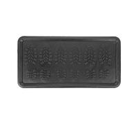 Relaxdays Drip Tray Doormat, Rubber, Tray for Wet Shoes and Boots, High Edge, 80x40 cm, Non-slip, Doormat, Black