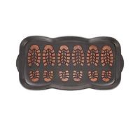 Relaxdays Drip Tray Doormat, Rubber, Tray for Wet Shoes and Boots, High Edge, 80x40 cm, Non-slip, Doormat, Black/Orange