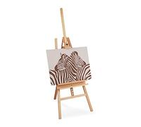 Relaxdays Easel, Height-Adjustable, Canvas up to DIN A0, Shelf, Wooden Easel H x W x D 219 x 67 x 92 cm, Beech Wood, Natural