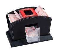 Relaxdays Electric 4-Deck Leather Card Shuffler