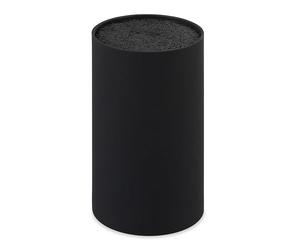 Relaxdays Empty Knife Block with Bristles, Holder for up to 8 Pieces, Versatile, HD 18x11 cm, Black