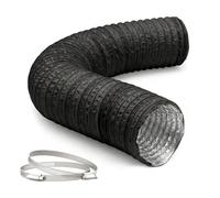 Relaxdays Black vent hose, 5 m