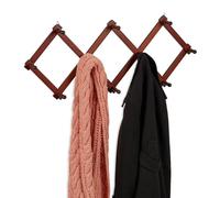 Relaxdays Expandable Wall Coat Rack with 10 Hooks