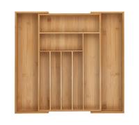 Relaxdays Extendable Bamboo Cutlery Tray