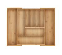 Relaxdays Extendable Bamboo Cutlery Tray