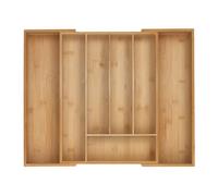 Relaxdays Extendable Bamboo Cutlery Tray