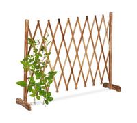 Relaxdays Extendable Garden Trellis, Flamed Wood