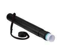 Relaxdays Extendable Poster Tube, 70-125 cm, Ø 8 cm, for transporting posters up to A0, Red/Black