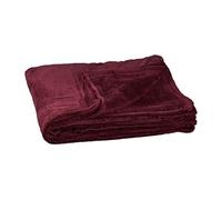 Relaxdays Extra-Large Polyester Blanket, Fleece, Wash at 30°C, HxWxD: 1 x 200 x 220 cm, Burgundy, Full
