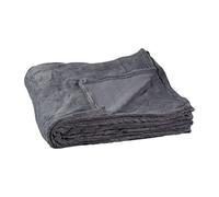 Relaxdays Extra-Large Polyester Blanket, Fleece, Wash at 30°C, HxWxD: 1 x 200 x 220 cm, Grey, Full